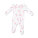 Pretty Bows 2 Way Ruffle Zipper Footie