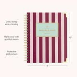 2026-2027 Berry Stripe Spiral Weekly Simplified Planner -
