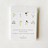 Assorted garden flowers notecard set