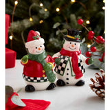 Spode Christmas Tree Black & White Snowman Salt/Pepper