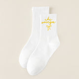 Sorority Embroidered Crew Socks