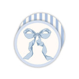 French Blue Bow Round Coaster