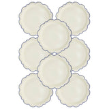 Pembroke Cream with Blue Edge 12" Paper Plate