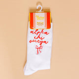 Sorority Embroidered Crew Socks