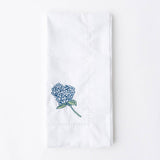 Hydrangea Stem Embroidered Dinner Napkin