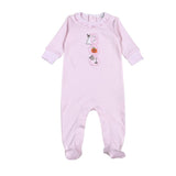 Spooky Pink Pima Applique Footie