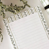 Holly pattern checklist notepad