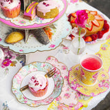 Multicolored Floral Paper Plates