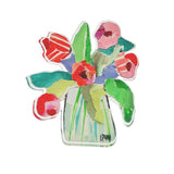 Red Striped Tulips Acrylic Bloom Block