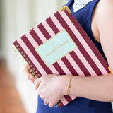 2026-2027 Berry Stripe Spiral Weekly Simplified Planner -