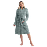 Heather Dusty Green Marshmallow Rib Robe