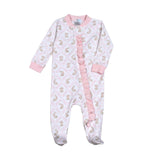 Pink Easter Bunnies Zipper Footie