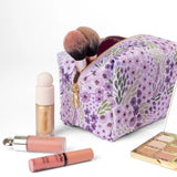 Lilac Floral Cosmetic Bag