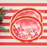 Christmas Village Wavy Dinner Platter