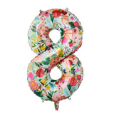 Garden Party Numbered Foil Balloon