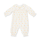 Pretty Pumpkin Trellis - Smocked Long Sleeve Romper