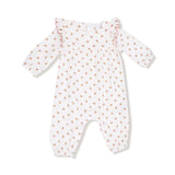 Petite Pointe Fleur L/S Petal Ruffle Romper