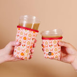 Sip Savvy Drink Sleeve-Large-Patchwork Pumpkins