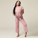 Copper Rose Aria-Slim Notch Collar Capri PJ Set