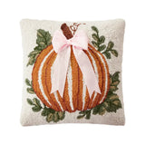 Pumpkin Stack w/Stripe Bow Pillow