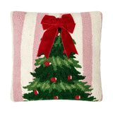 Stripe Tree w/Real Ribbon Pillow