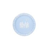 Mini Emily Hall's OK Let's Mahj Ice Blue Jasperware Dessert Paper Plate - 10 pack