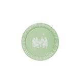 Mini Emily Hall's OK Let's Mahj Mint Jasperware Dessert Paper Plate - 10 pack