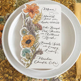 Autumn Acanthus Table Card