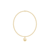 Classic Gold 2mm Bracelet Classic Gold 8mm Charm