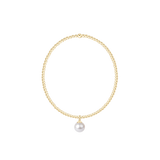 Classic Gold 2mm Bracelet Classic Pearl 8mm Charm