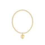Classic Gold 3mm Bracelet Love Plush Gold Charm