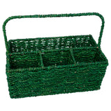 Green Seagrass Flatware Basket