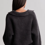 CC Dolman Sleeve Collare Pullover Carbon