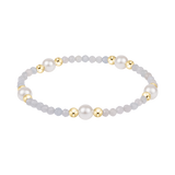 Extends Purpose Pearl 6mm Gem Bracelet Aquamarine