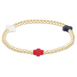 Extends Signature Cross 3mm Bead Bracelet Firecracker