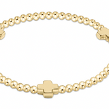 Extends Signature Cross 3mm Gold Bracelet