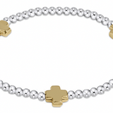 Extends Signature Cross 3mm Mixed Metal Bracelet