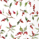 Christmas Ilex Berries Guest Napkin