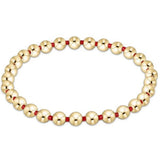 Gameday Hope Grateful 5mm Bead Bracelet Bright Red