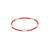 Gameday Hope Purpose Pearl Bracelet Red