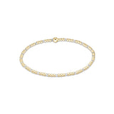 Gameday Hope Sincerity Pattern 2mm Bead Bracelet White