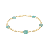 Admire Small Gem 2mm Gold Bracelet Amazonite