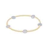 Admire Small Gem 2mm Gold Bracelet Aquamarine