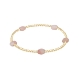 Admire Small Gem 2mm Gold Bracelet Pink Opal