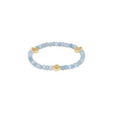 Signature Cross Gold 4mm Gemstone Bracelet Aquamarine