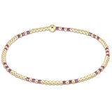 Hope Joy Pattern 2mm Bracelet Pink Metallic