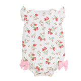 strawberry kisses bubble w/ruffles and bows