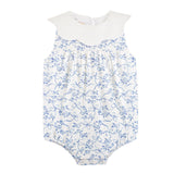 blue romantic toile bubble w/collar