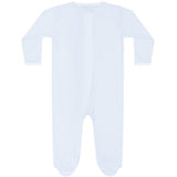 Blue Classic Stripes Zipper Footie
