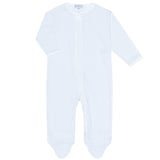 Blue Classic Stripes Zipper Footie